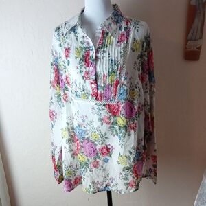 Magazine Floral Women's Top - Multicolor